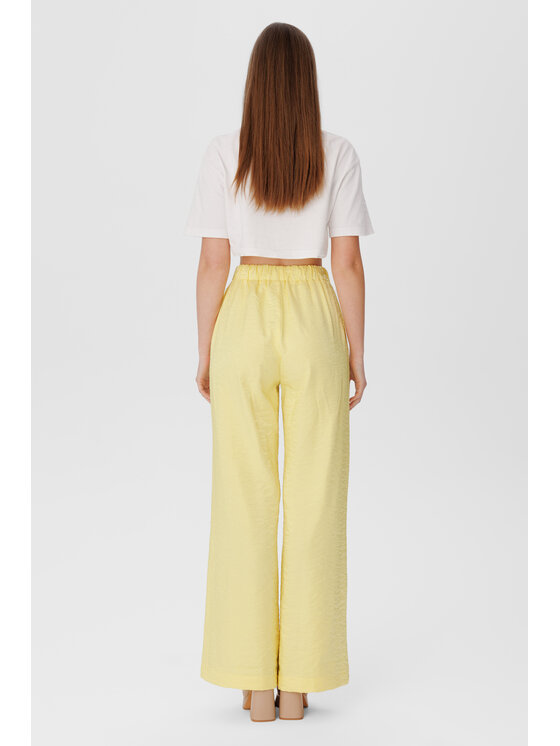 LAURELLA LAURELLA Spodnie materiałowe 3SS008 Żółty Regular Fit