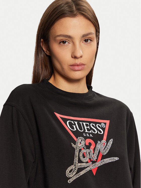 Guess Guess Felpa W5RQ04 KB683 Nero Regular Fit
