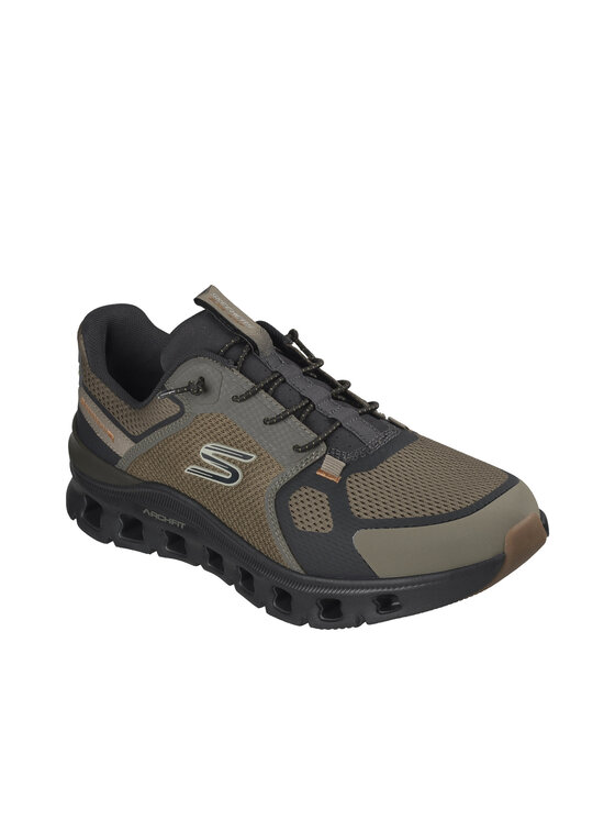 Skechers Skechers Sneakersy 233113-OLBK Zielony ciemny