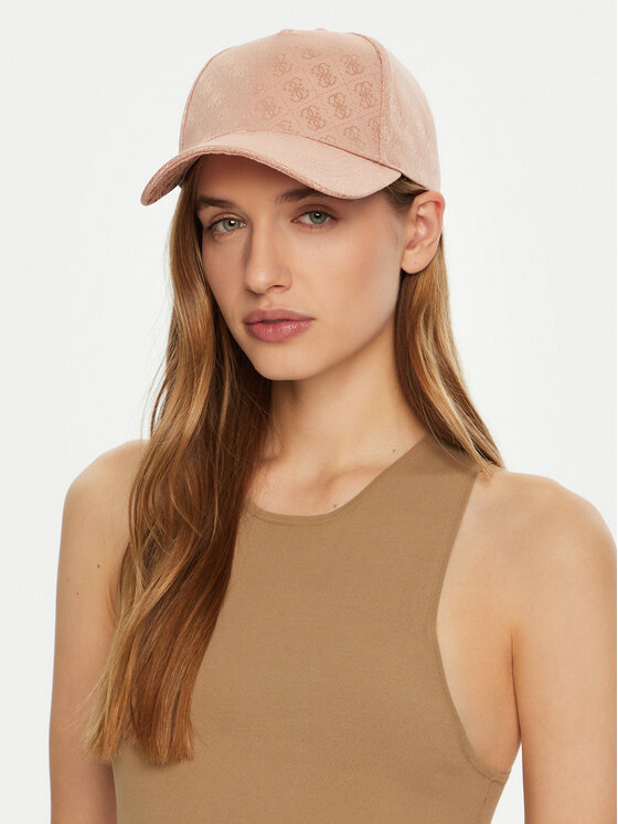 Czapka z daszkiem Guess, Różowa, AW5184 POL03