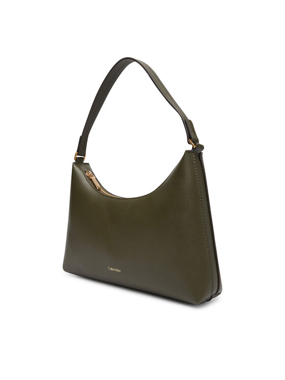 Calvin Klein Calvin Klein Дамска чанта Foil Logo Small Shoulder Bag LV04F3890G Тъмнозелен