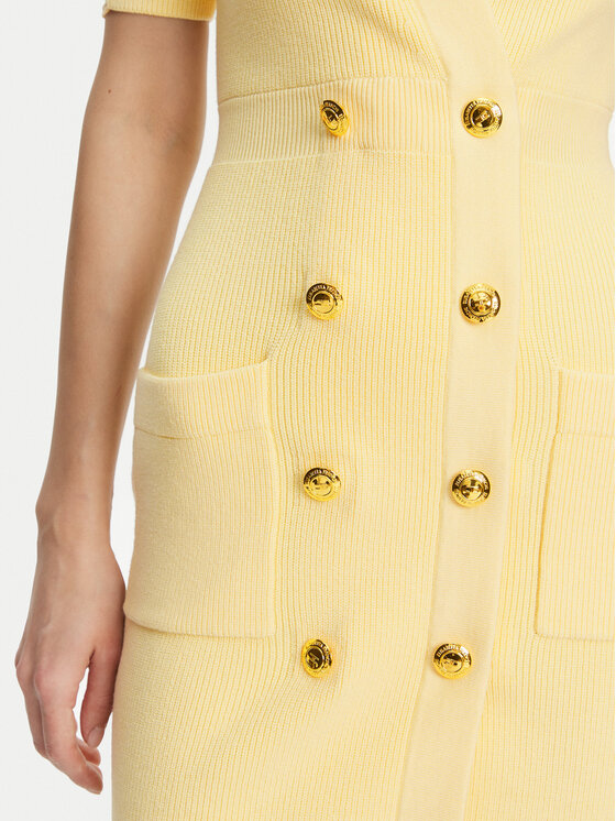 Elisabetta Franchi Elisabetta Franchi Trikotažinė suknelė AM-66S-51E2 Geltona Regular Fit