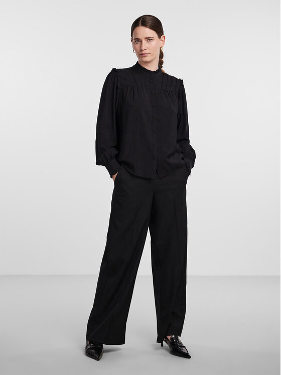 YAS YAS Koszula 26030892 Czarny Regular Fit