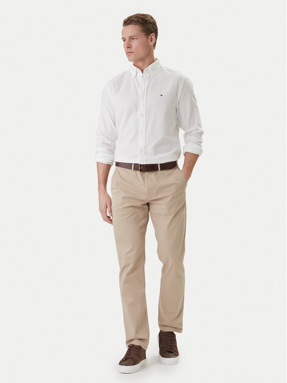 Tommy Hilfiger Tommy Hilfiger Košile MW0MW42442 Bílá Slim Fit