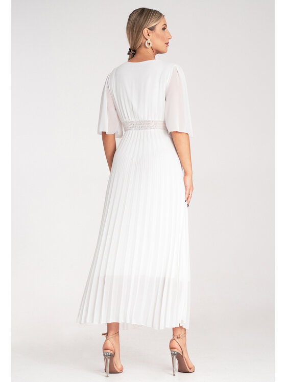 FIGL FIGL Večerní šaty M1294 Bílá Feminine Fit