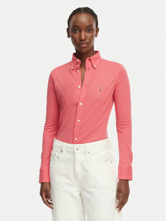 Polo Ralph Lauren Koszula 211924258503 Czerwony Slim Fit