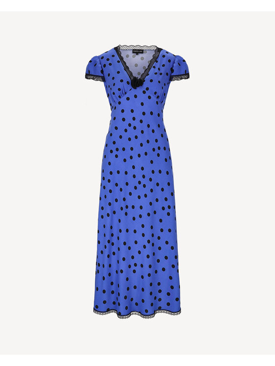 Castellani Castellani Sukienka codzienna Polka Niebieski Regular Fit