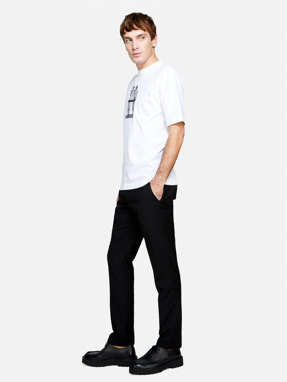 Sisley Sisley Majica 3I1XS103I Bela Regular Fit