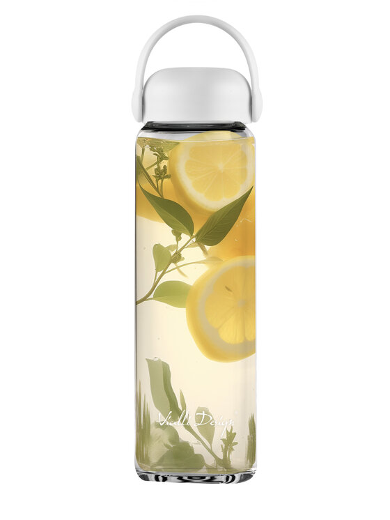 Vialli Design Vialli Design Butelka na wodę SZKLANA BUTELKA NA WODĘ 540ML FUORI BIAŁA 30220 Biały