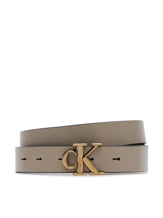 Calvin Klein Jeans Calvin Klein Jeans Ζώνη Γυναικεία Monogram Placque Buckle 25Mm Rev LV04K7005G Μαύρο