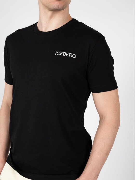 Iceberg Iceberg T-Shirt F0256307 Μαύρο Regular Fit