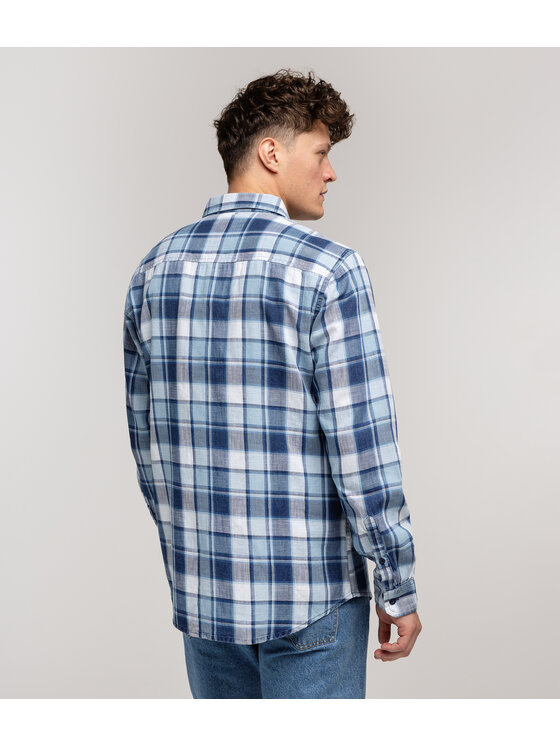 Lee Cooper Lee Cooper Koszula SCOTT 5817 Niebieski Regular Fit