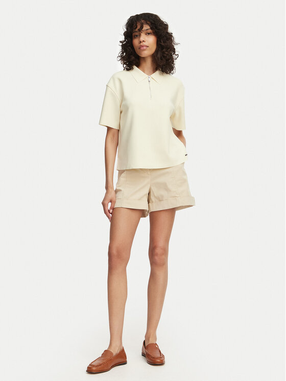 BOSS BOSS Riidest šortsid C Tanessa-D 50556391 Beež Regular Fit