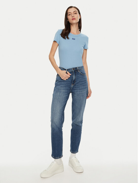HUGO HUGO T-Shirt Easy 50523924 Niebieski Slim Fit