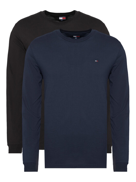 Tommy Jeans Tommy Jeans Σετ μακρυμάνικες μπλούζες DM0DM22148 Σκούρο μπλε Slim Fit