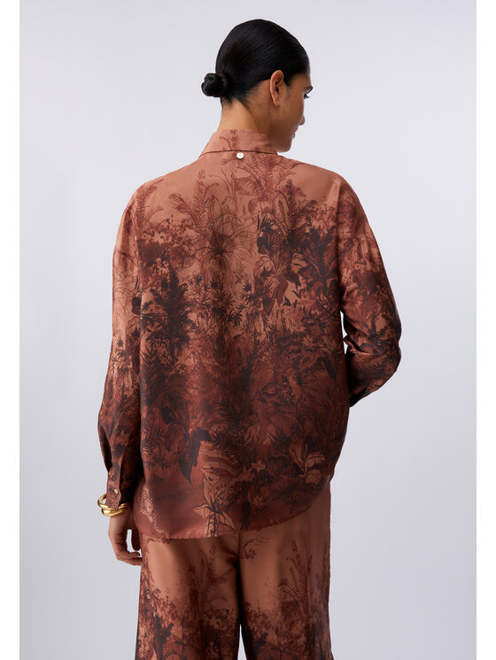 Liu Jo Liu Jo Koszula CA6336TS01AP9655 Brązowy Loose Fit