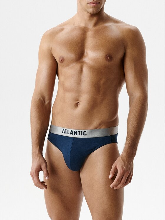 Atlantic Atlantic Slipy pima cotton Granatowy