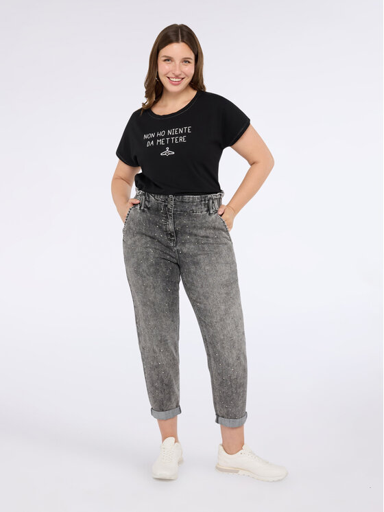 Fiorella Rubino Fiorella Rubino T-shirt G211L108595N033 Nero Regular Fit