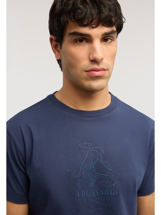 Trussardi Trussardi T-Shirt G0278300125N034 Niebieski Regular Fit