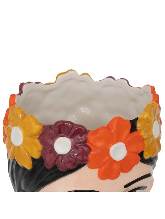 MIAhome MIAhome Osłonka ceramiczna w kształcie głowy kobiety Yuca 18,2 cm Kolorowy