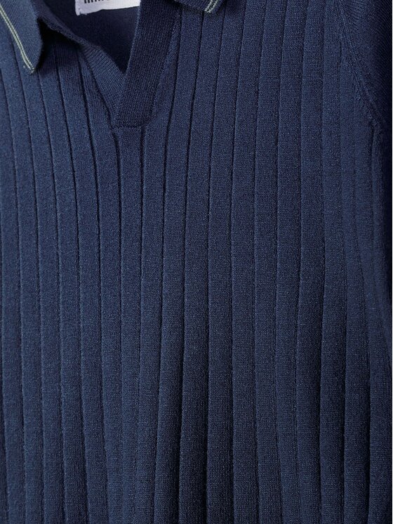 minoti minoti Polo 29KNIT253 Granatowy Regular Fit