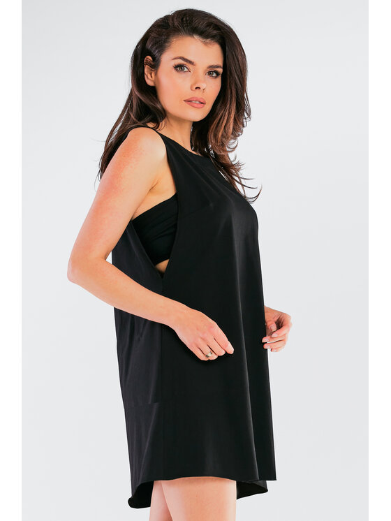 Infinite You Infinite You Sukienka letnia M245 Czarny Basic Fit