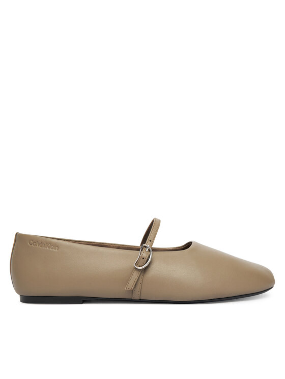 Calvin Klein Calvin Klein Balerina Oblique Ballerina Mj Lth Hdw HW0HW02847 Barna