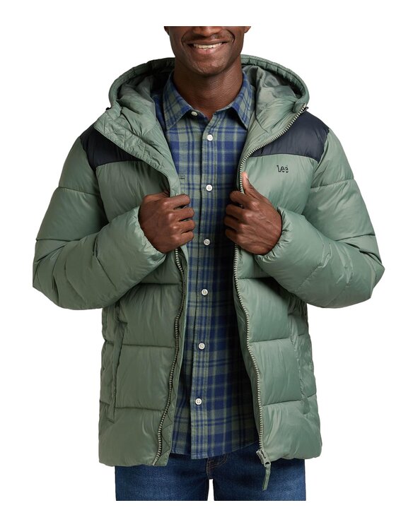 Lee Lee Kurtka zimowa 112339010 Zielony Regular Fit