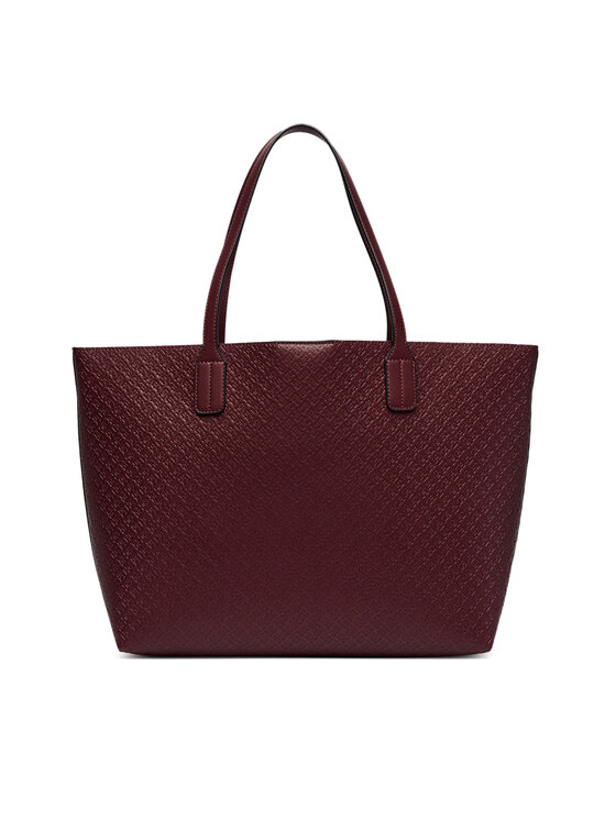 Tommy Hilfiger Tommy Hilfiger Τσάντα Th Icon Tote Mono AW0AW19004 Μπορντό