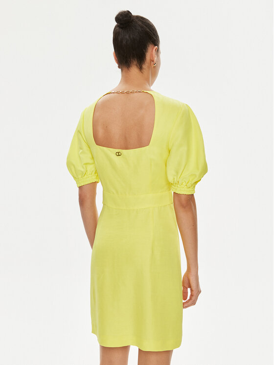 TWINSET TWINSET Φόρεμα καλοκαιρινό 241TT2107 Κίτρινο Regular Fit