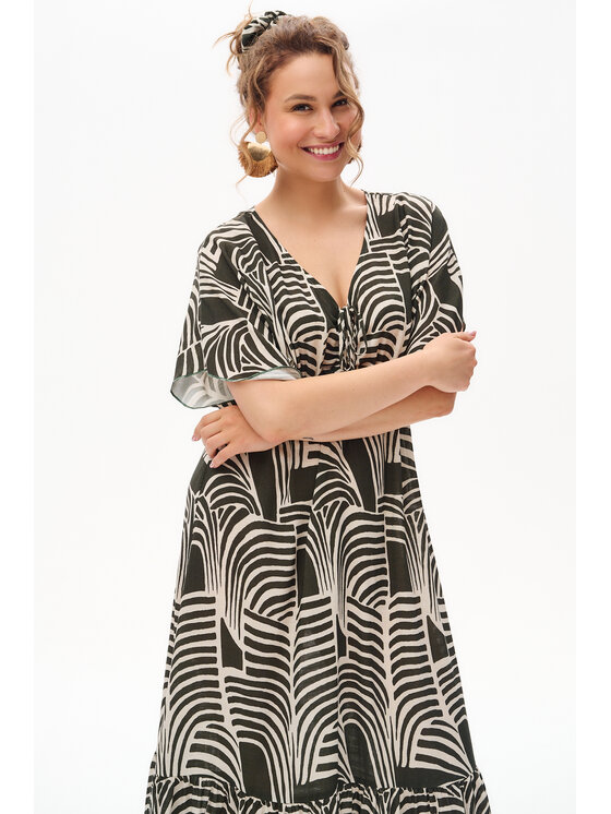 blue shadow blue shadow Sukienka codzienna Renate Zielony Regular Fit