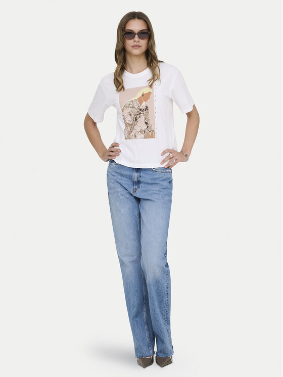 ONLY ONLY Tričko Susan 15372179 Biela Regular Fit