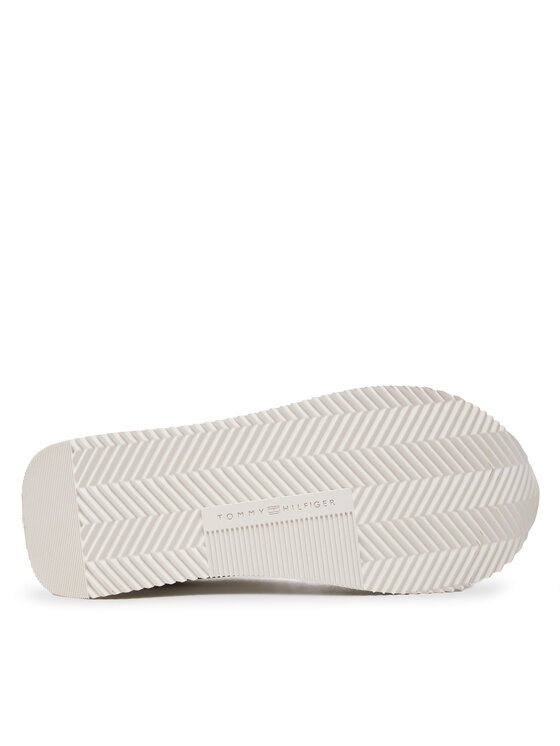 Tommy Hilfiger Tommy Hilfiger Sneakersy Elevated Essent Runner Monogram FW0FW08285 Biały