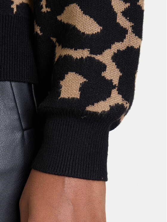 Vero Moda Vero Moda Sweter Siljeanimal 10330808 Brązowy Regular Fit
