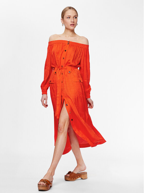 TWINSET TWINSET Rochie de vară 231TT2141 Portocaliu Regular Fit