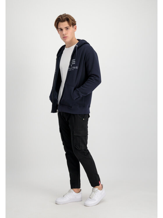 Alpha Industries Alpha Industries Bluza Basic Big Logo Zip Hoodie Fioletowy Regular Fit