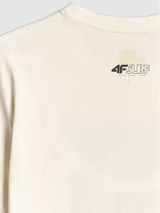 4F 4F T-Shirt 4FRSS26TTSHM4291-11S Biały Regular Fit