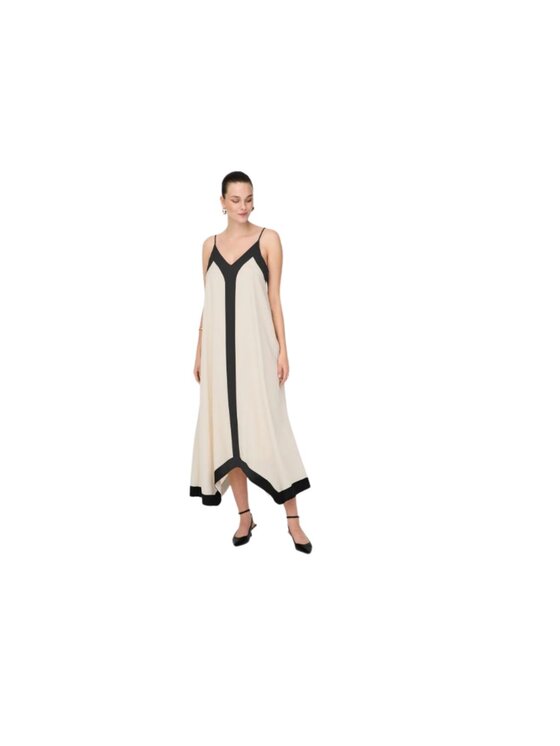 ONLY ONLY Vestito estivo Abito onldiana life strap long Beige Regular Fit