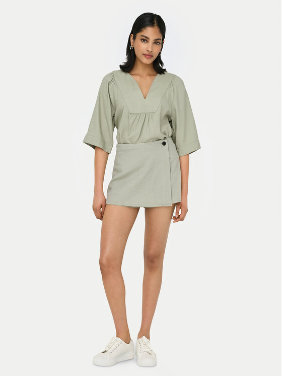 ONLY ONLY Fustă-pantalon Caro 15338905 Verde Regular Fit