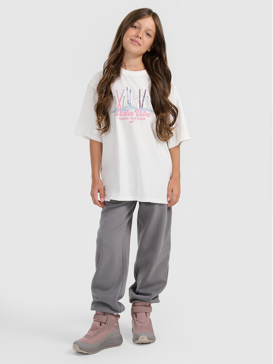 4F 4F T-Shirt APRES SKI Biały Loose Fit