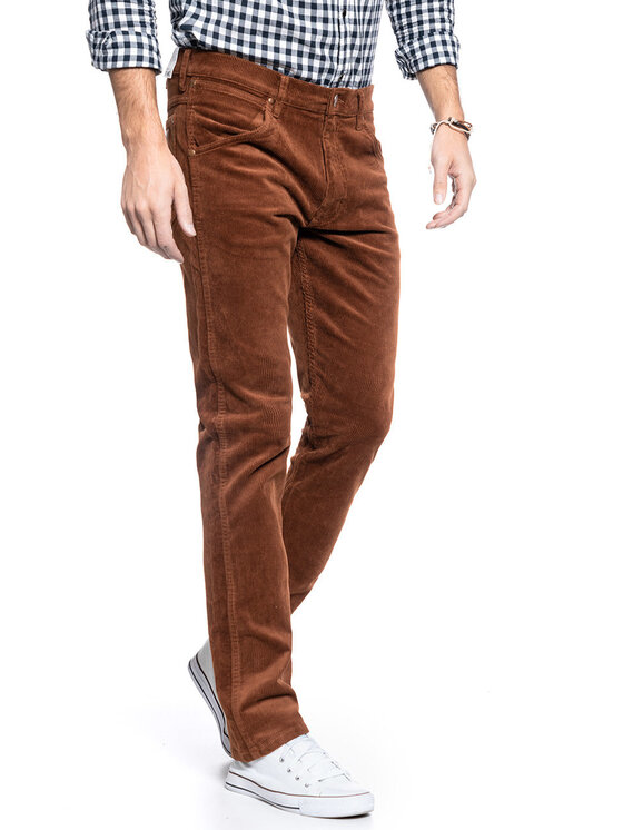 Wrangler Wrangler Pantaloni di tessuto 11MWZ Marrone Slim Fit
