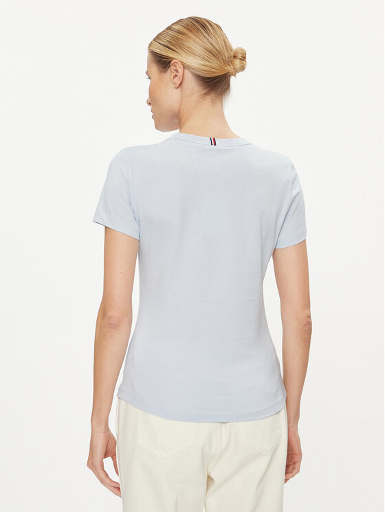 Tommy Hilfiger Tommy Hilfiger Футболка WW0WW38872 Блакитний Slim Fit