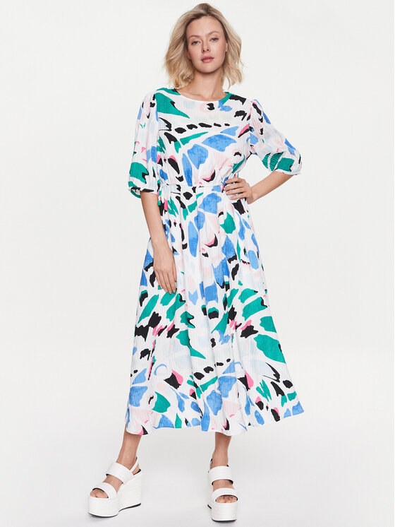 s.Oliver s.Oliver Vestito da giorno 2128417 Bianco Relaxed Fit