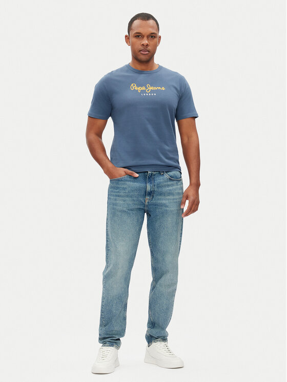Pepe Jeans Pepe Jeans Majica Eggo N PM508208 Modra Regular Fit