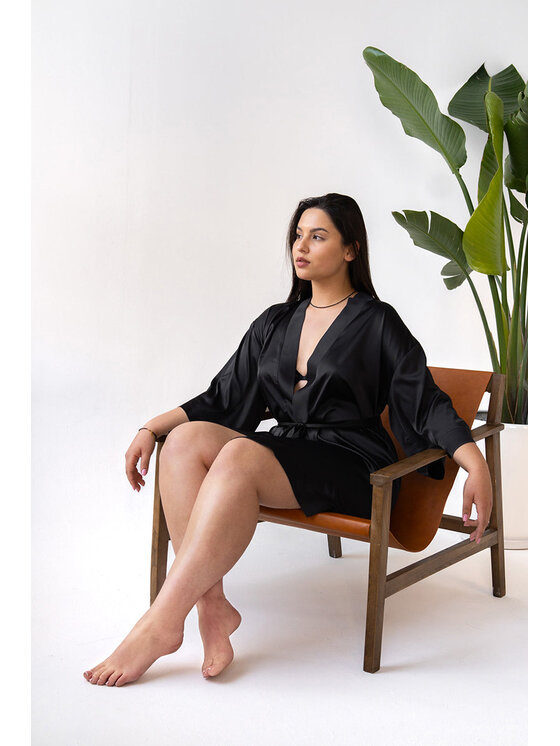 Love and Hate Love and Hate Accappatoio Dora Nero Ladies Fit