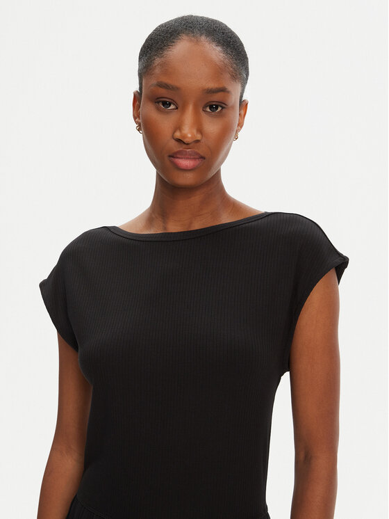 Tommy Hilfiger Tommy Hilfiger Rochie de zi WW0WW44491 Negru Regular Fit