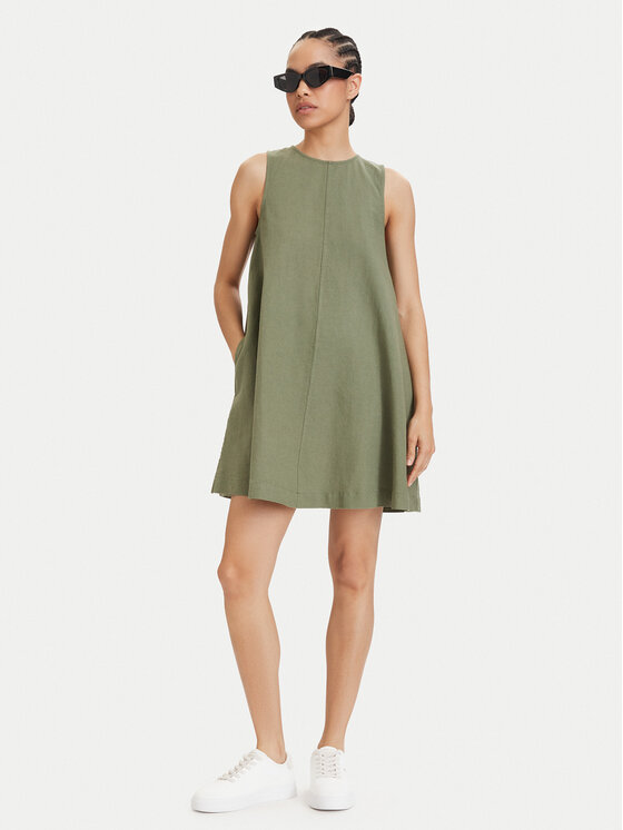 Tommy Jeans Tommy Jeans Vestito estivo DW0DW22343 Verde A-Line Fit