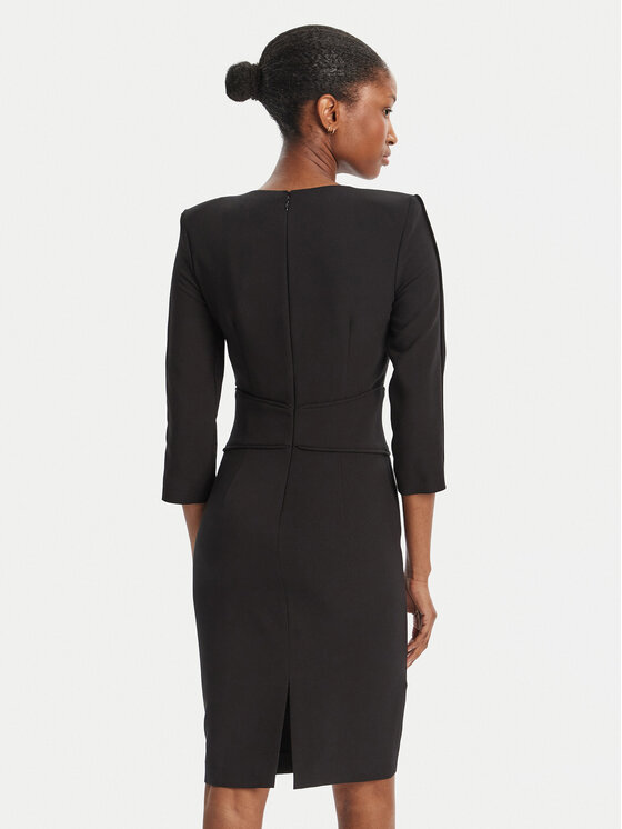 Simona Corsellini Simona Corsellini Sukienka koktajlowa A25CPAB01101 Czarny Slim Fit