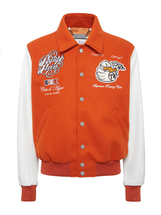 PHILIPP PLEIN PHILIPP PLEIN Kurtka bomber 24317 Pomarańczowy Regular Fit