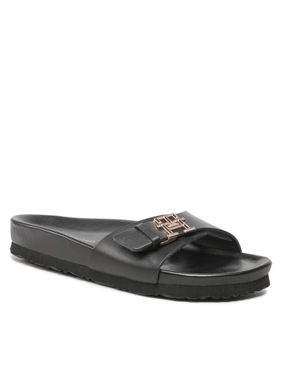 Tommy Hilfiger Tommy Hilfiger Plätud Th Mule Sandal FW0FW07134 Must